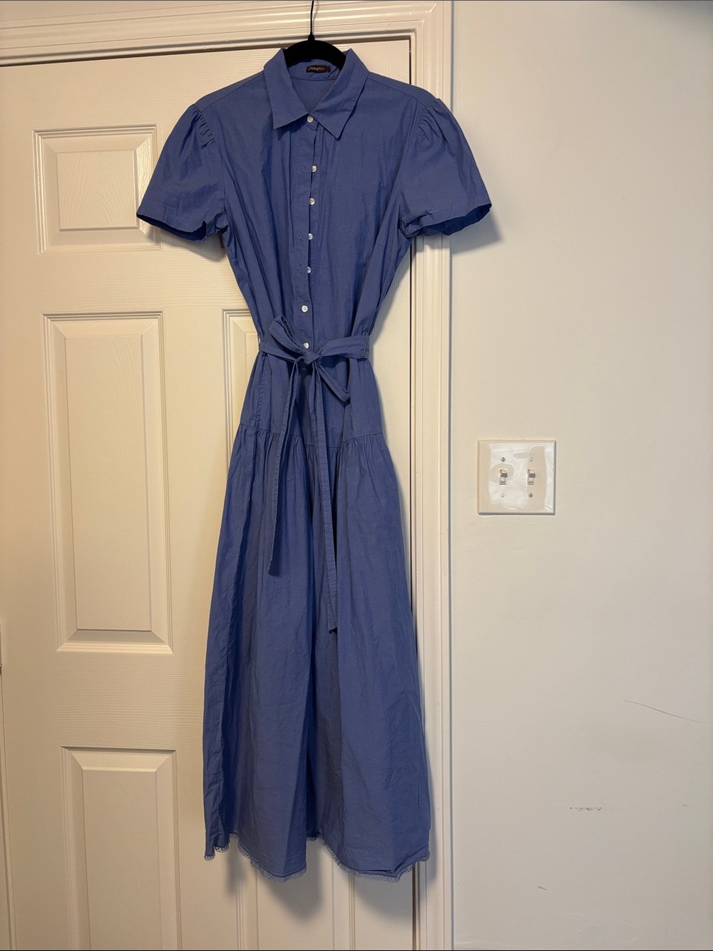 J. McLaughlin Periwinkle Blue Button-Front Maxi Dress